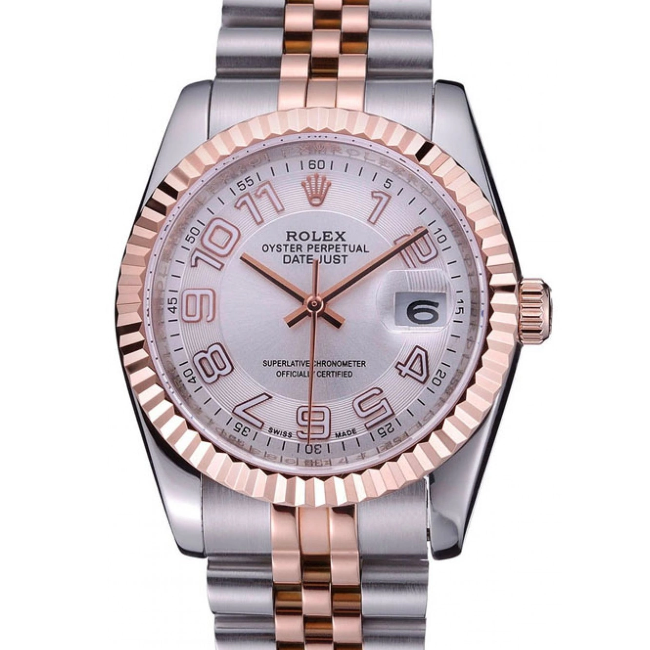 Aaa replica Stainless Gold Dial 622544 Bracelet Steel Rolex and White DateJust 0729
